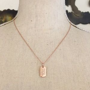 LA Gem sterling “d” monogram dog tag necklace